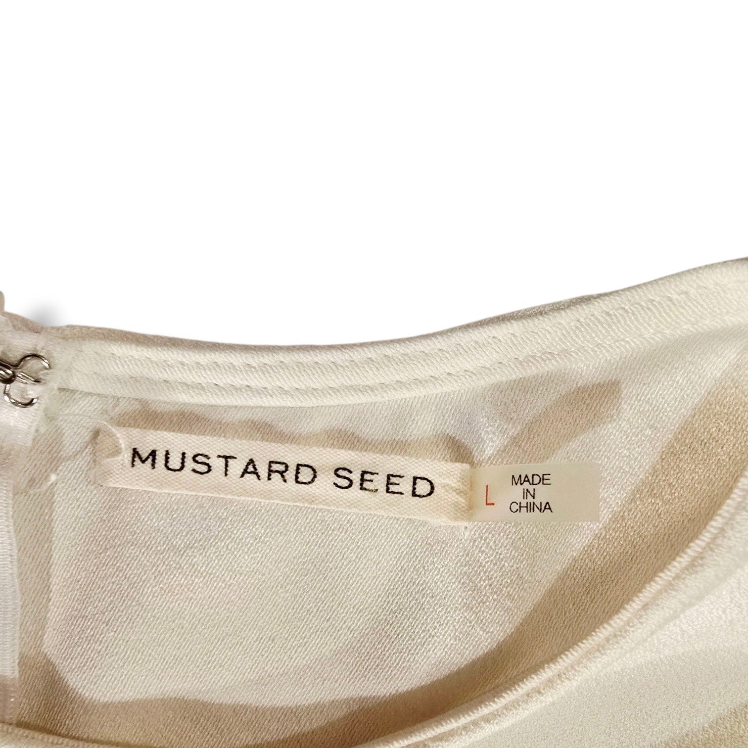 Mustard Seed Women’s Ivory Cropped Top w/ Colorful Eagle Graphic | Size L