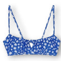 Xhilaration Juniors’ Blue Daisy Floral Bralette Bikini Top – Size Large