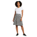 LuLaRoe Black & White Chevron Print A-Line Midi Skirt – XL