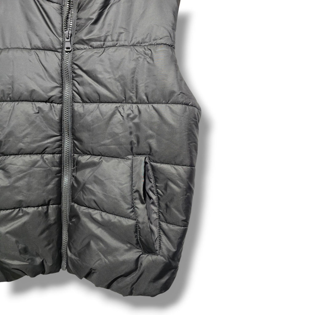 H&M Women's Size US 8/10 Black High-Collar Puffer Vest