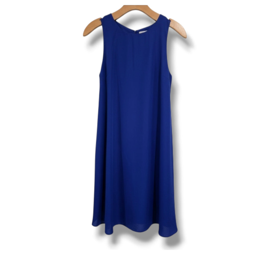Sans Souci Women’s Royal Blue Sleeveless A-Line Dress – Size Small