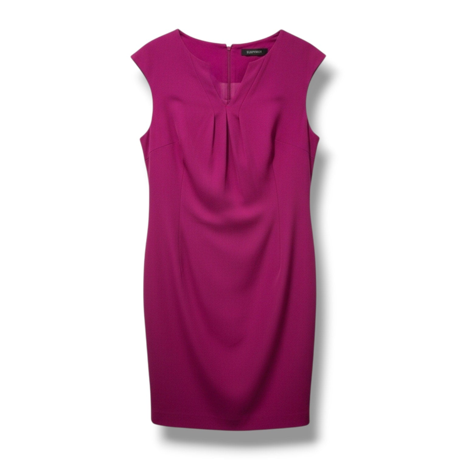 Ellen Tracy women's Magenta Pleated Sheath Dress Size 12
