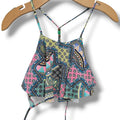 a.n.a A New Approach Women’s Flounce Swim Top Beaded Detail Padded Size 4