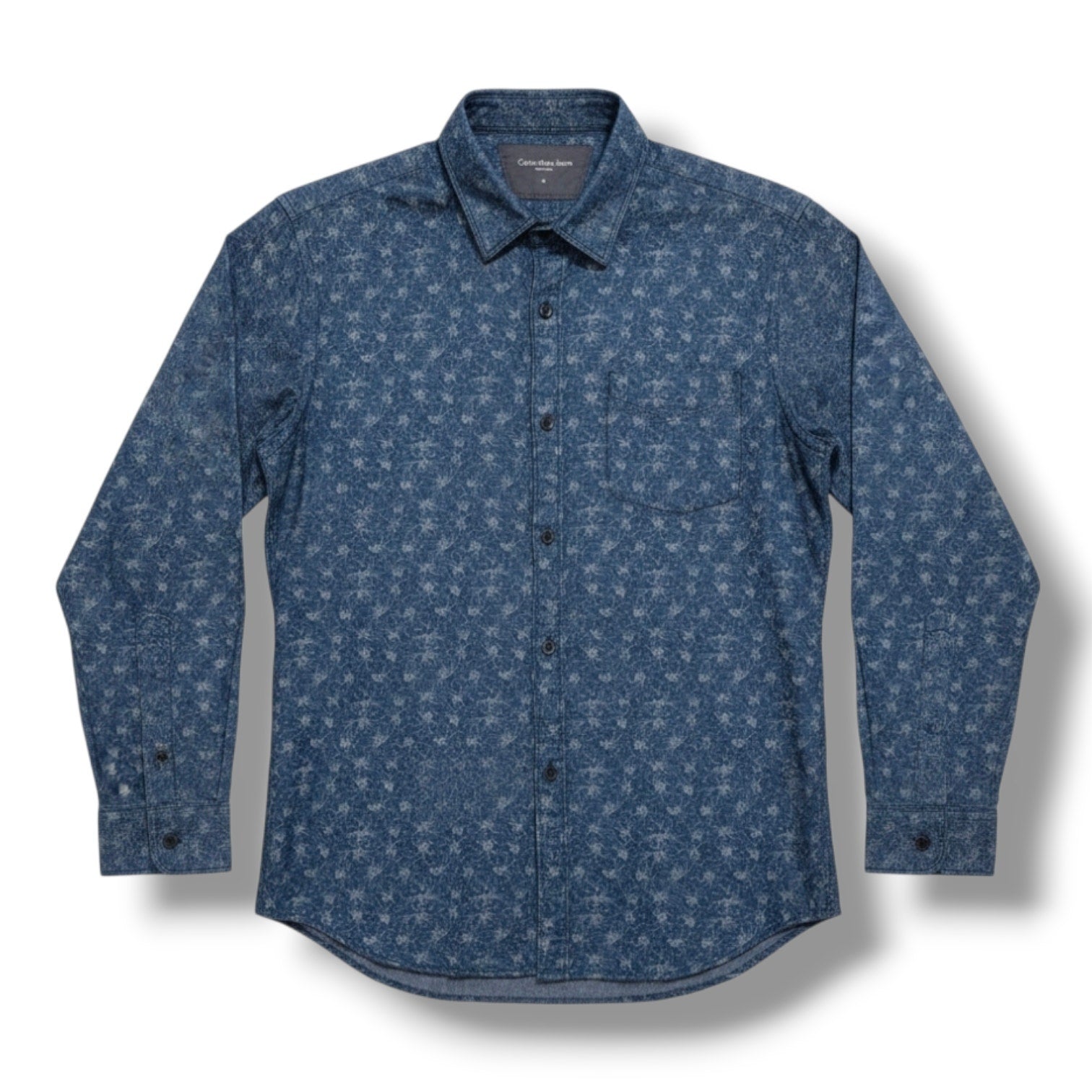 CK Calvin Klein men's blue long sleeves collared button-down shirt  - medium