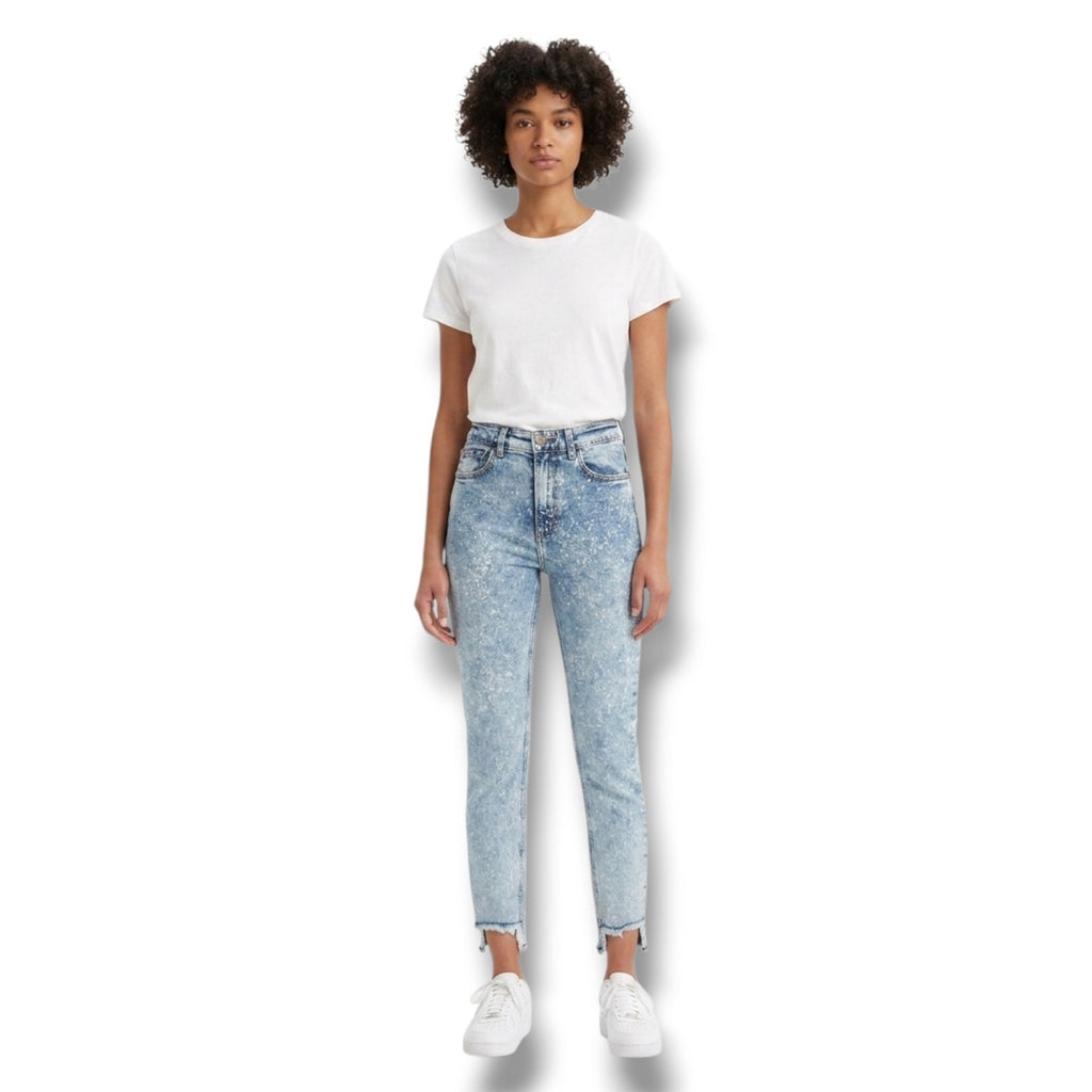 ZARA Trafaluc Acid Wash Skinny Jeans with Frayed Hem – Size 2