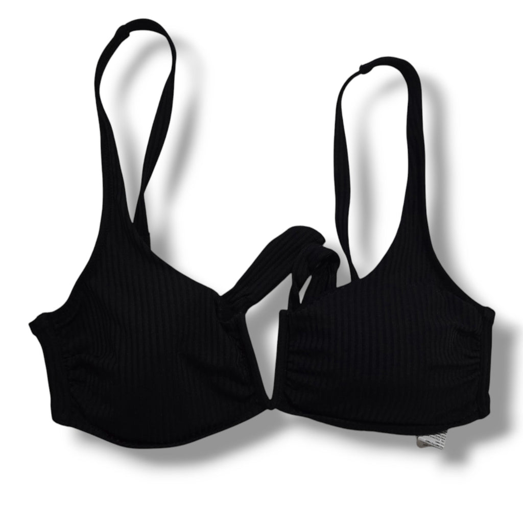 United Colors of Benetton women's Black V-Wire Ruched Bikini Top B-Cup