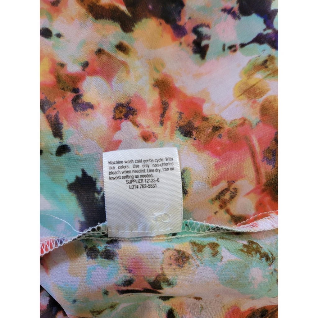 A New Approach Petite Multicolor Semi-Sheer Blouse – Size Small