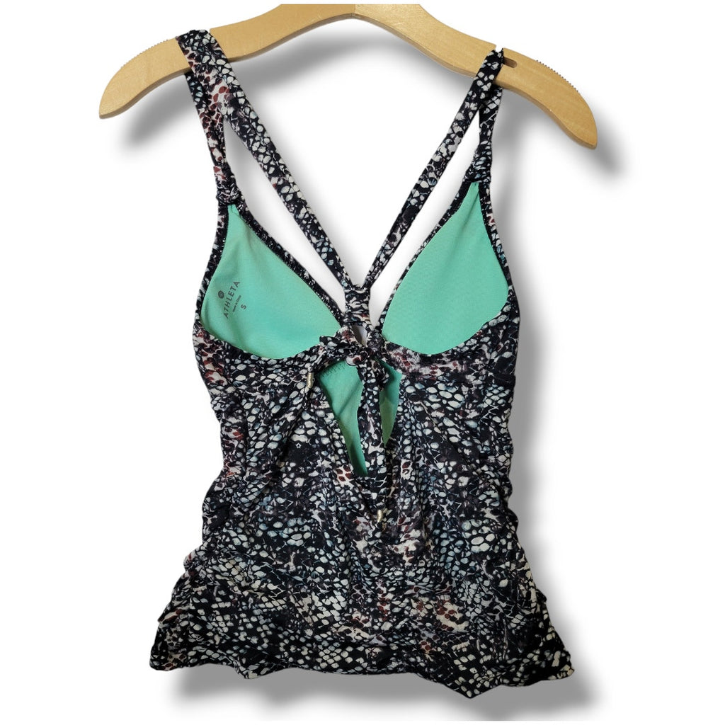 Athleta Women's snakeskin print swimwear tankini  - small