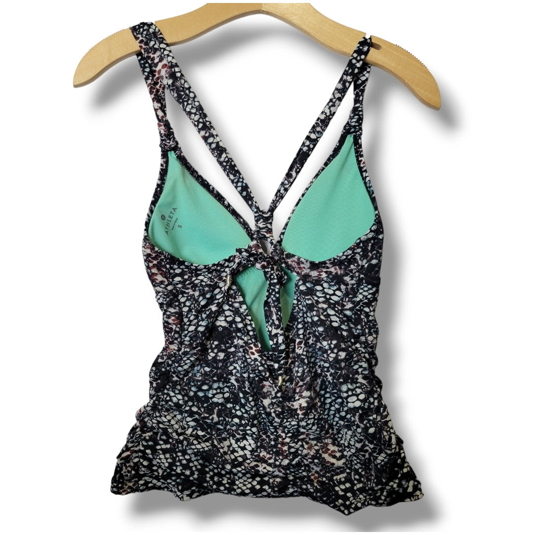 Athleta Women's snakeskin print swimwear tankini  - small
