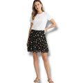 Old Navy Women’s Black Floral Sheer Lined Skirt – Size 0, 27” Waist, 18” Length