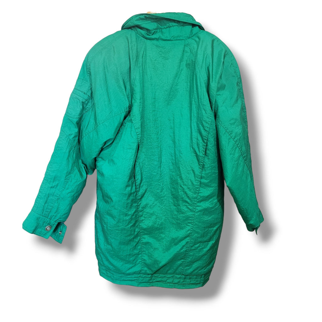 Andy Johns Vintage 90s Green Zip-Up puffer Jacket – Women’s Large