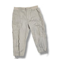 Kiwi Fresh Women's Size 10 Beige Khaki Drawstring Hem Cargo Capri Pants