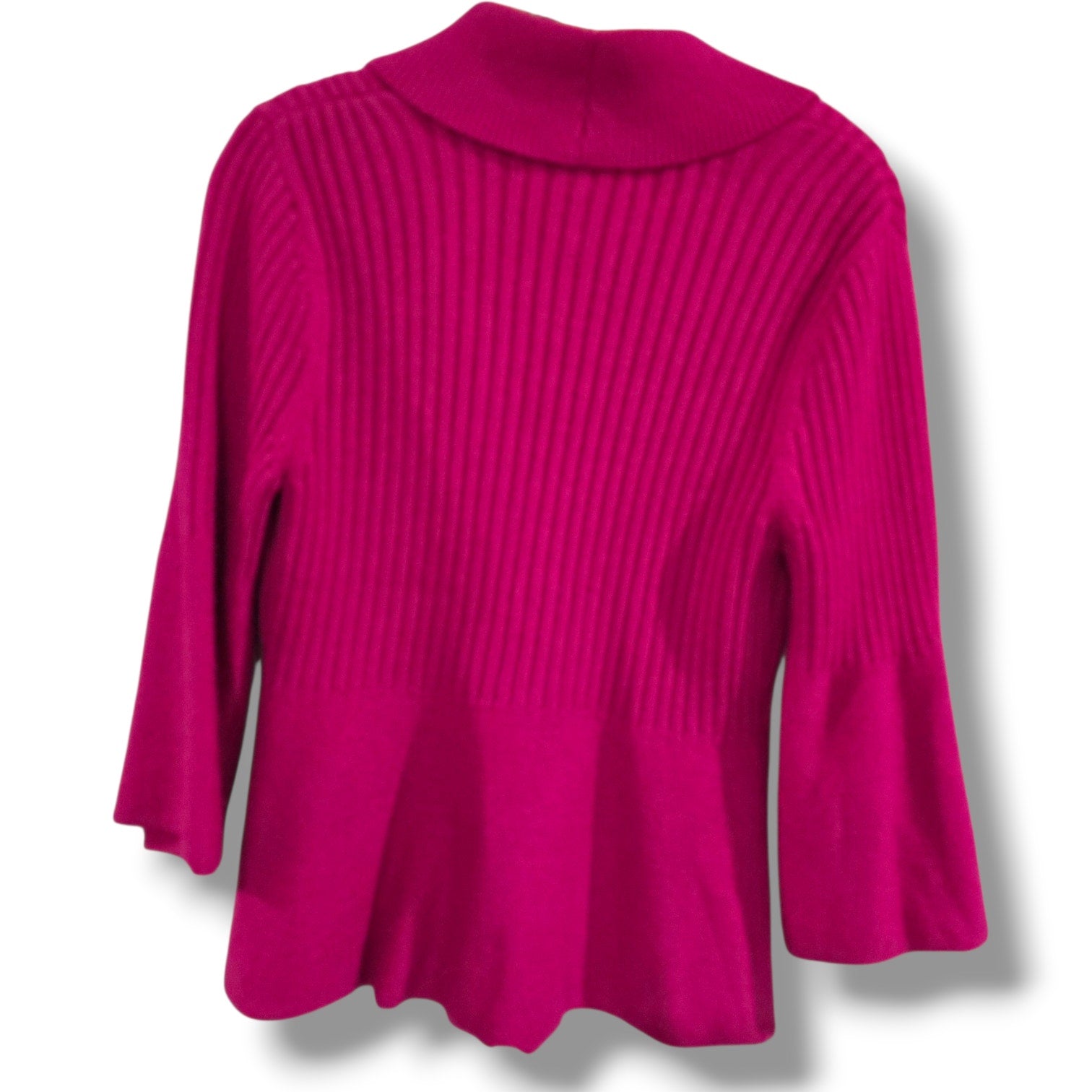 Nine West Women’s Fuchsia Ribbed Knit Cardigan – Gently Used size small