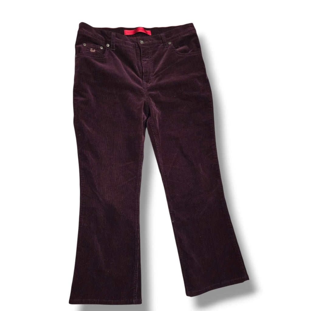 Gloria Vanderbilt Jeans Women's Size 12P Deep Purple Corduroy Bootcut Pants