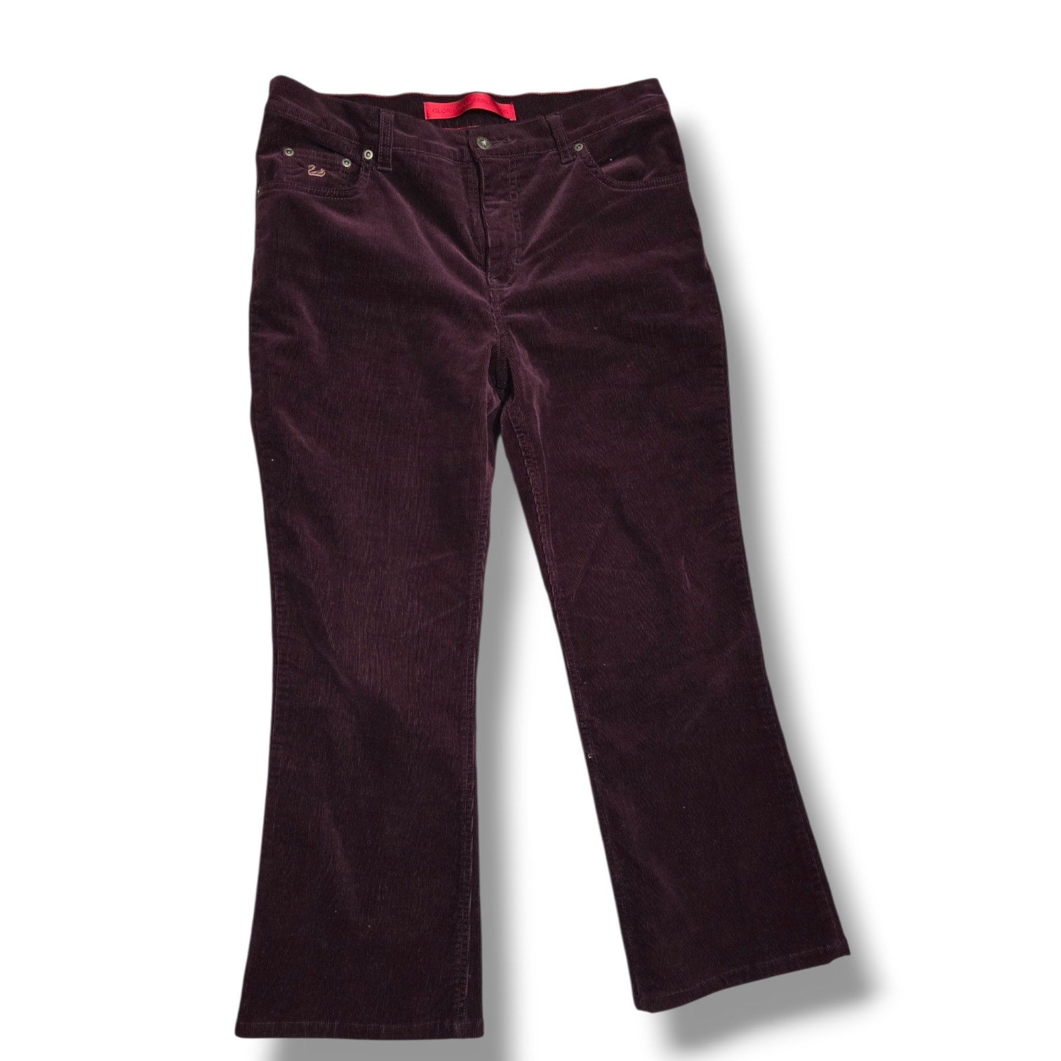 Gloria Vanderbilt Jeans Women's Size 12P Deep Purple Corduroy Bootcut Pants