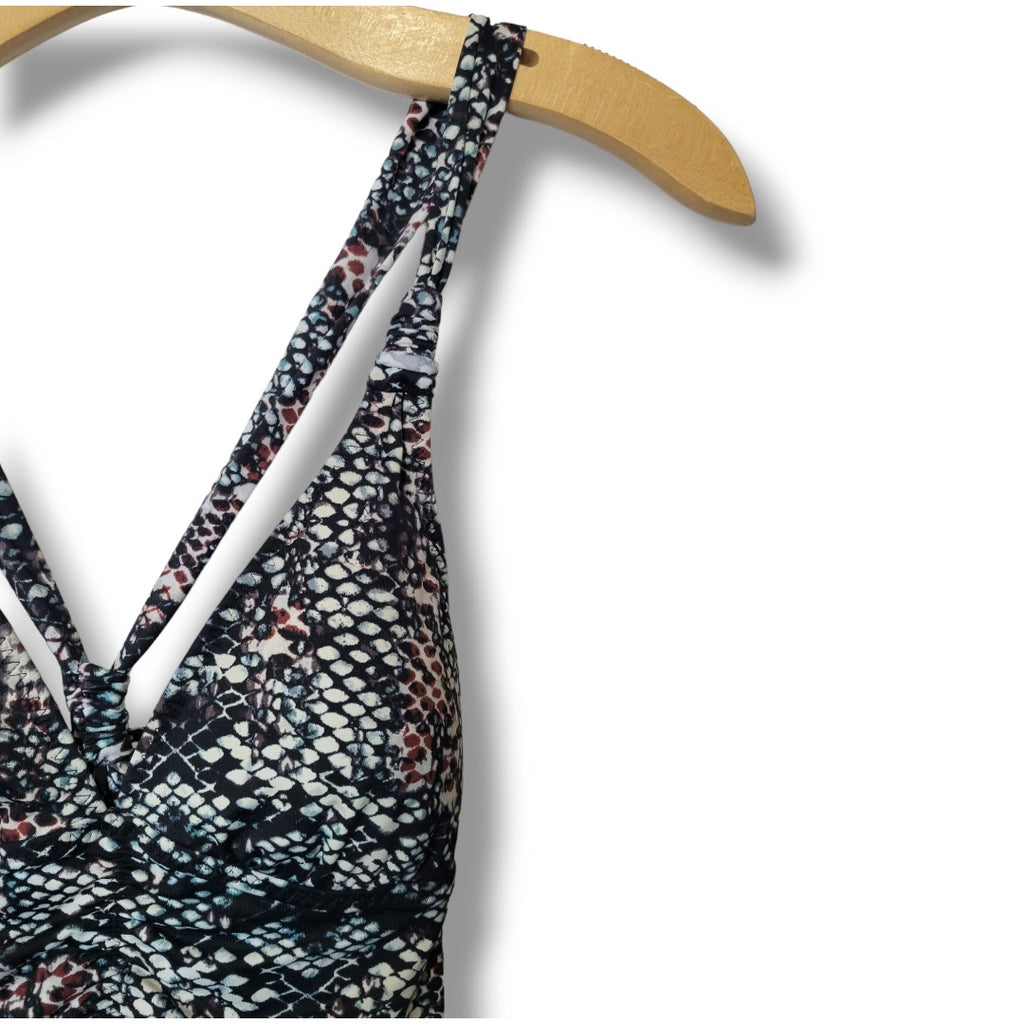 Athleta Women's snakeskin print swimwear tankini  - small