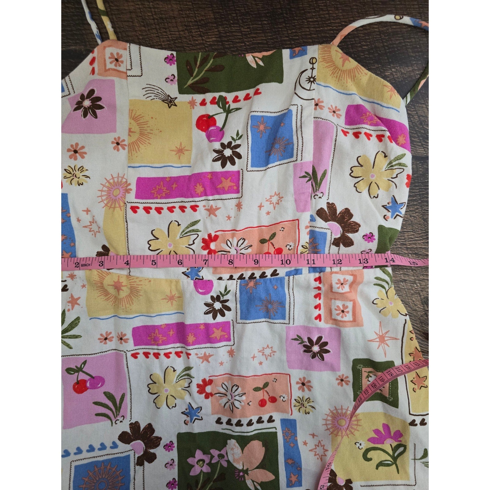 Monteau Los Angeles Celestial Floral Linen Blend Smocked Back Mini Sundress