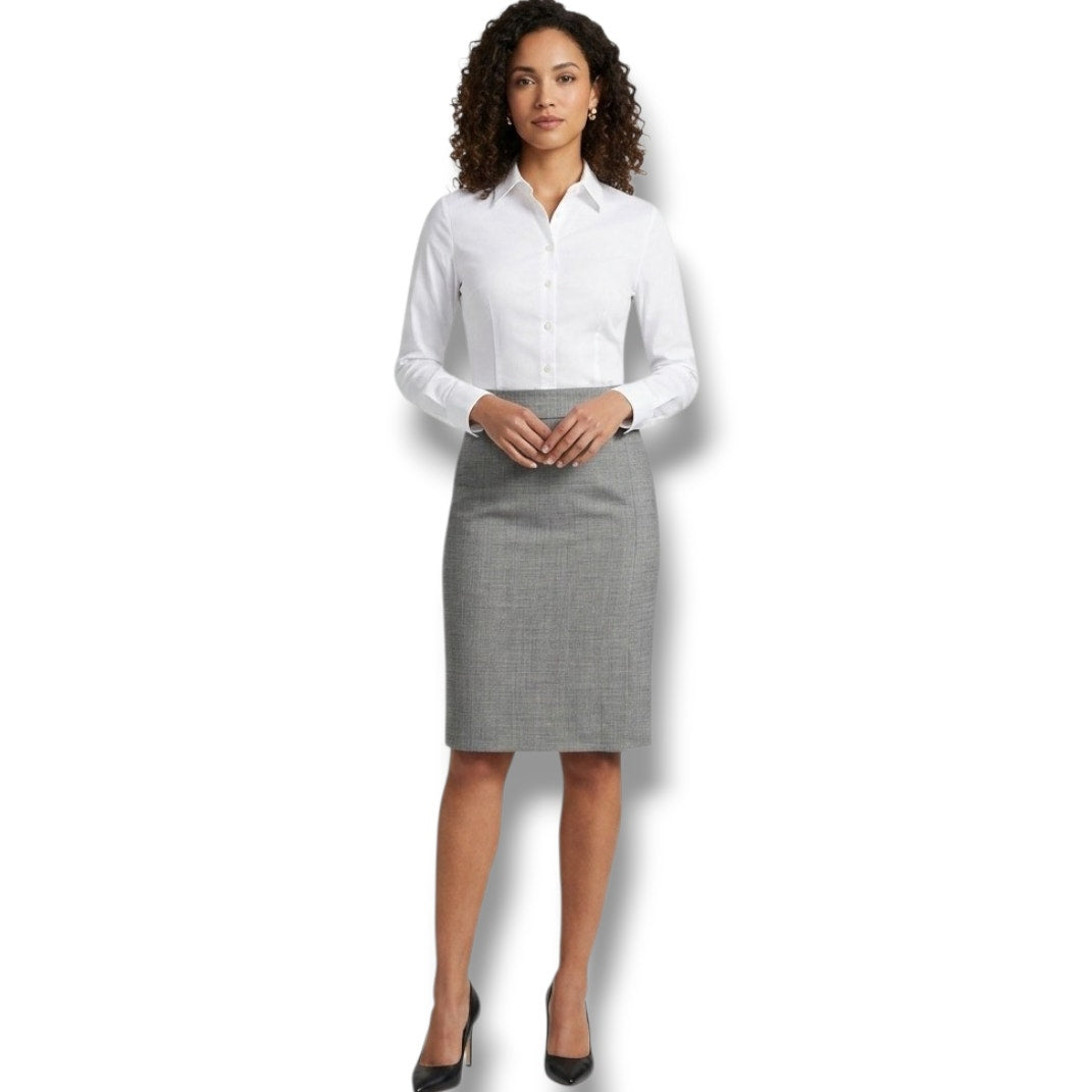 Ann Taylor Gray Wool Blend Lined Pencil Skirt – Size 10