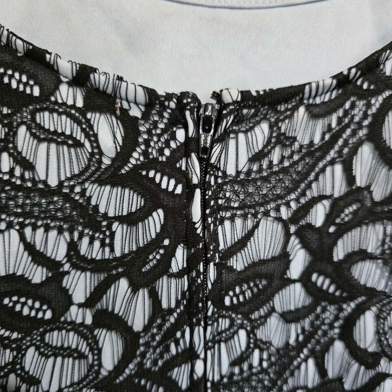 Three Pink Hearts Juniors Black Lace Fit & Flare Dress Blue Lining Size 7
