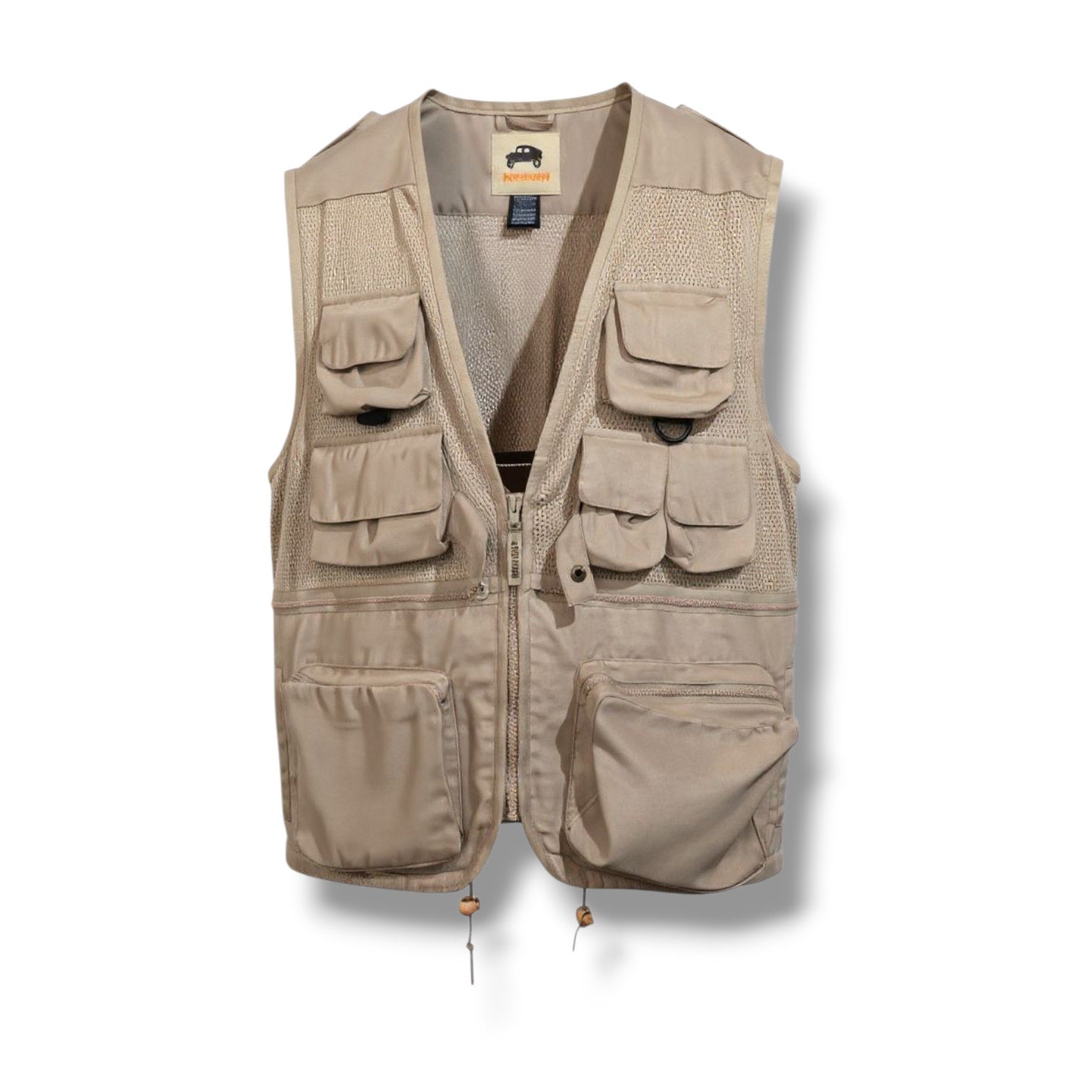 Humvee Men’s Khaki Safari Fishing Camping Utility Vest Cotton Blend Outdoor Gear