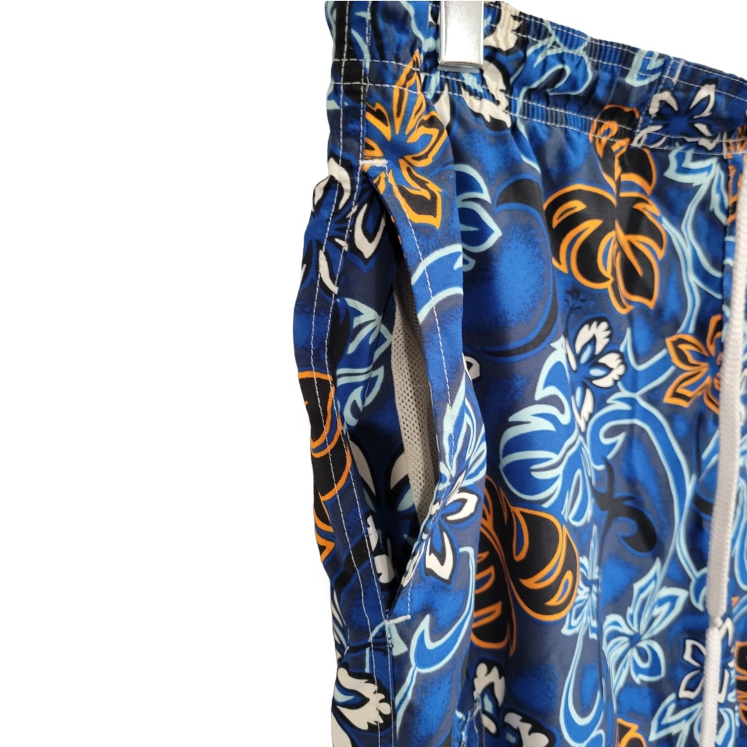 Ocean Pacific OP Sports Men’s Blue Floral Swim Trunks – Size Large