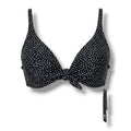 No Boundaries Juniors Black White Polka Dot Knotted Bikini Swim Top Small NWT