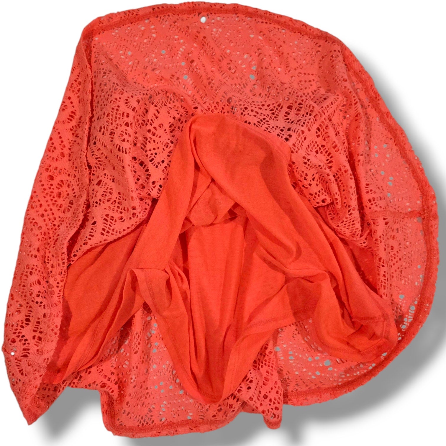 Aeropostale Pink Lace Overlay Skater Mini Skirt Juniors XS Bright Neon Party
