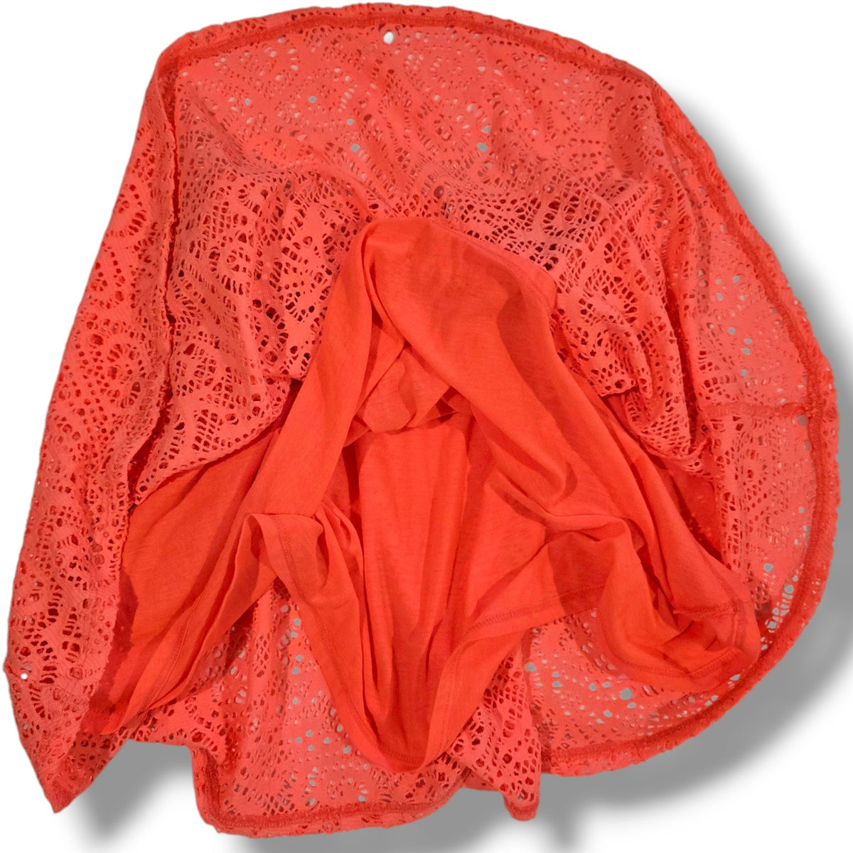 Aeropostale Pink Lace Overlay Skater Mini Skirt Juniors XS Bright Neon Party