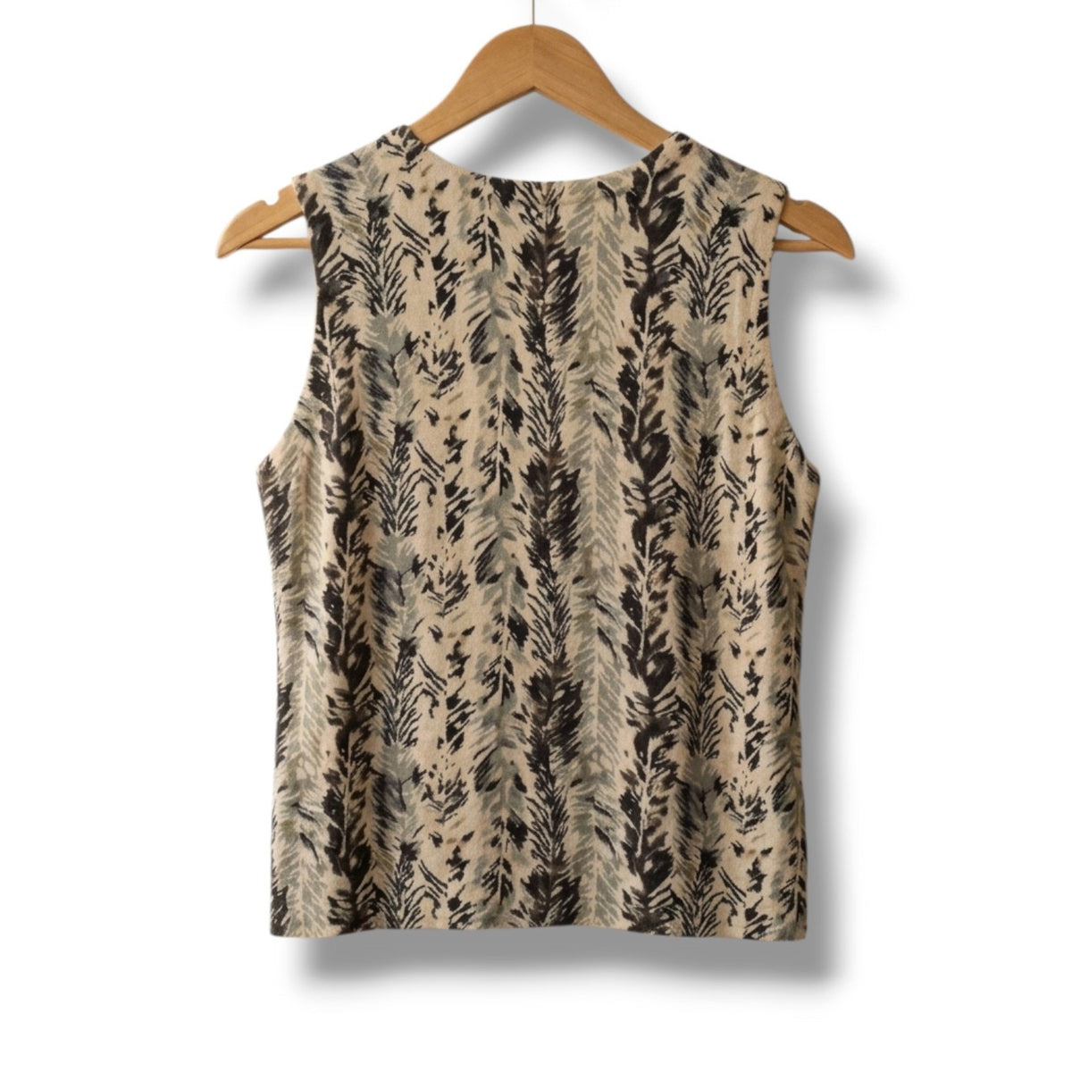 Pendleton 100% Cotton Feather Ikat Knit Sleeveless Sweater Tank Top Large