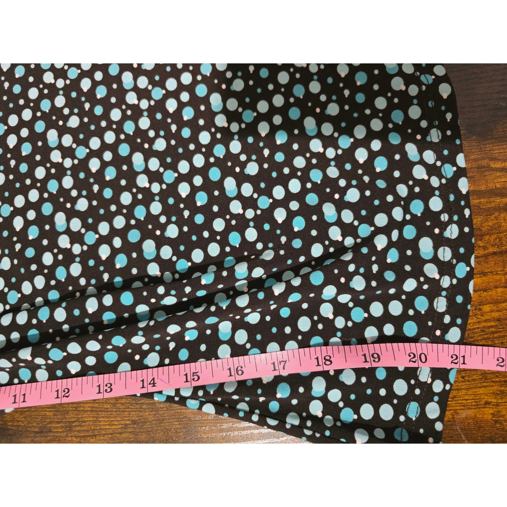 Perception Concept Women's PM Brown Blue Polka Dot Cowl Neck Tank Top