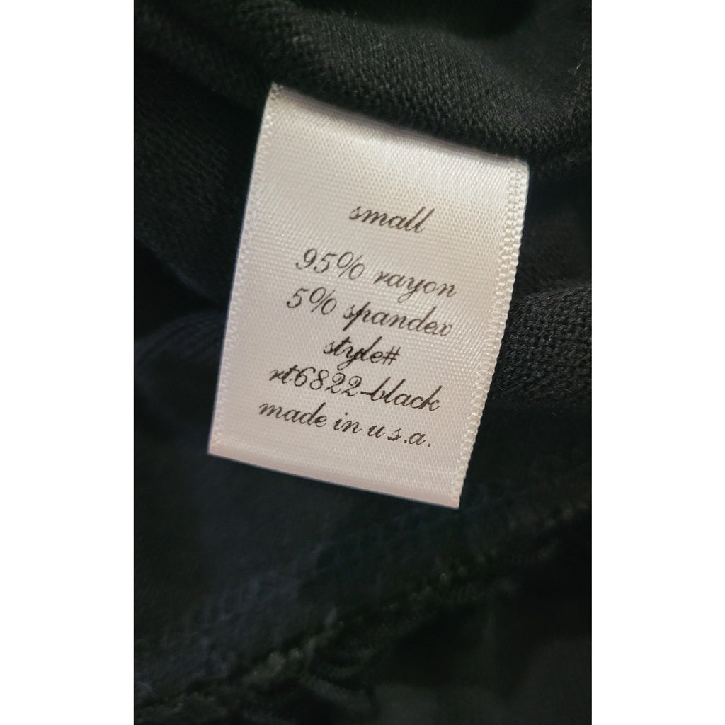 Mi Ami by Francesca’s Collection Black Fringe Poncho Blouse – Size Small
