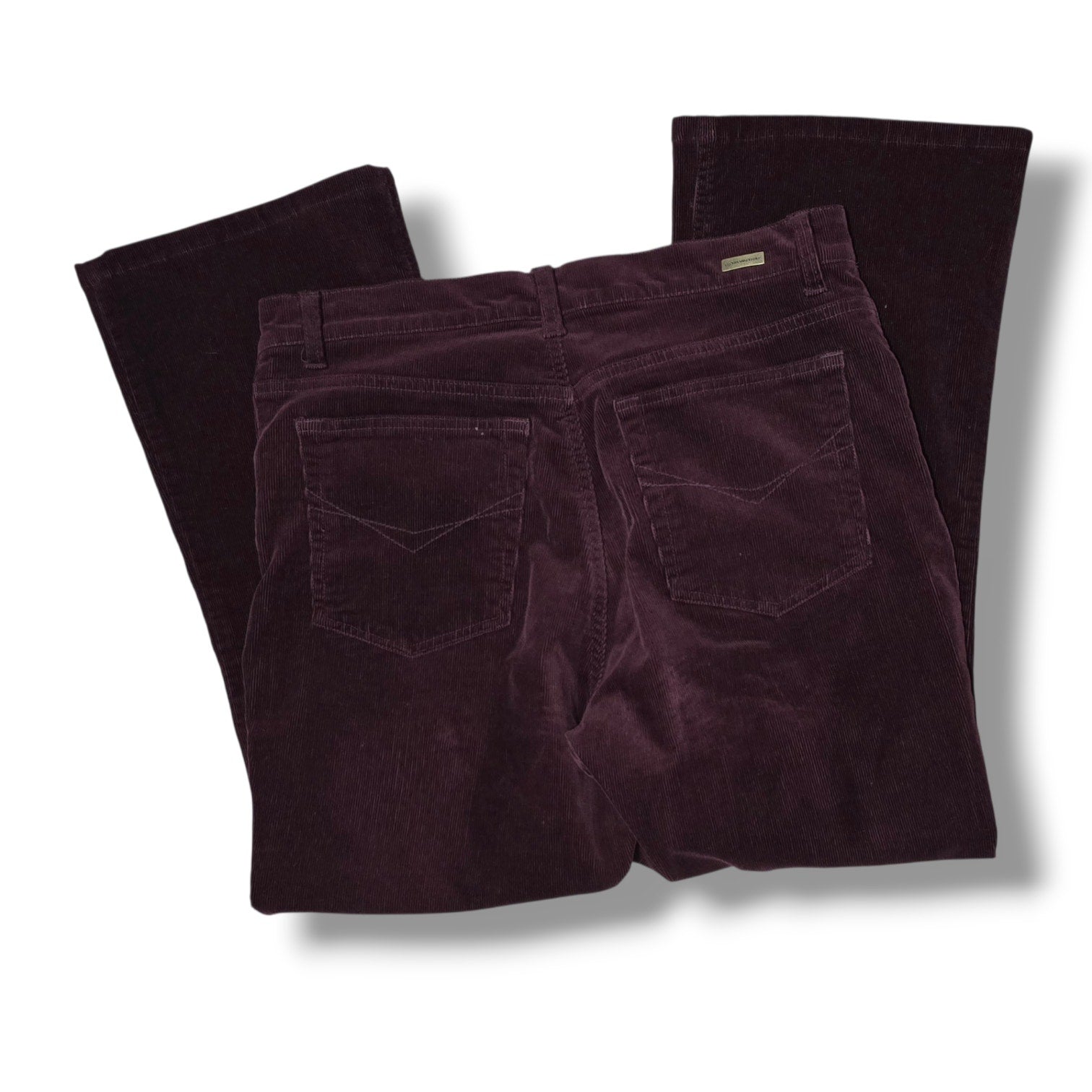 Gloria Vanderbilt Jeans Women's Size 12P Deep Purple Corduroy Bootcut Pants