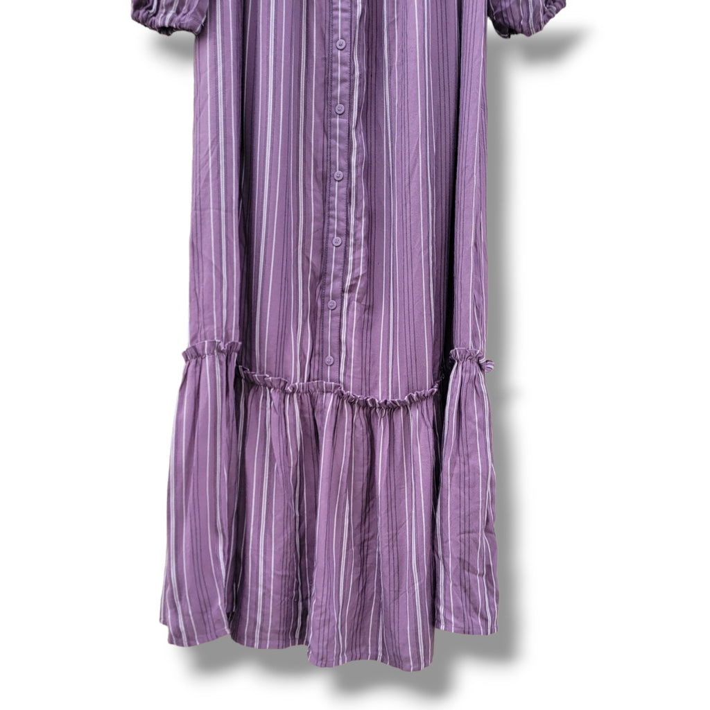 Isabel Maternity by Ingrid & Isabel Purple Tiered Midi Dress XS (Maternity)