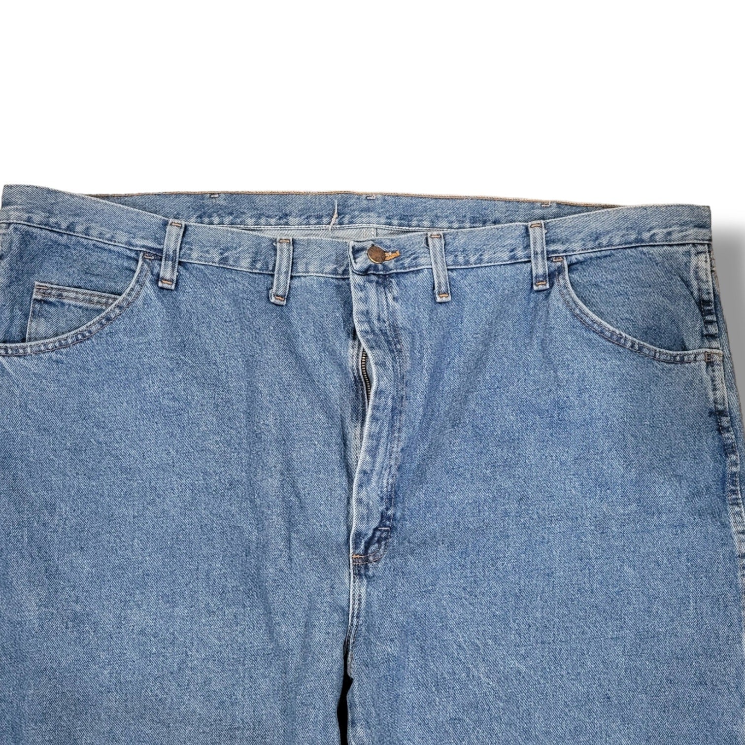 Rustler Advantage men's blue heavy weight denim regular fit straight leg jeans