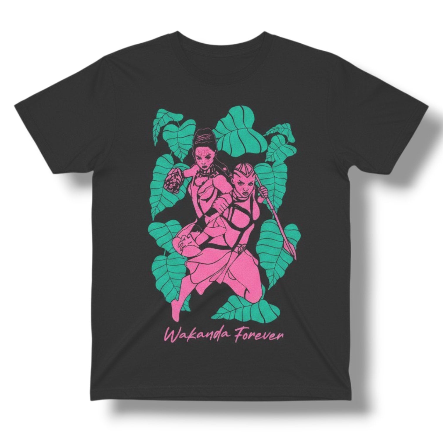 Marvel Comics Women’s Wakanda Forever Phantom Graphic T-Shirt – Medium New