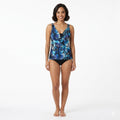 Croft & Barrow Blue Animal Abstract Print Halter Tankini Top Size 12