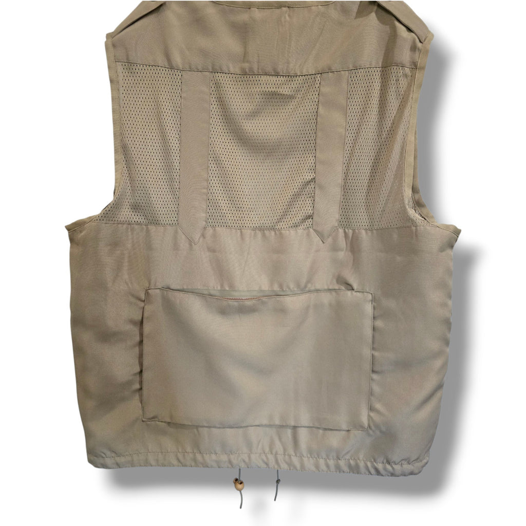 Humvee Men’s Khaki Safari Fishing Camping Utility Vest Cotton Blend Outdoor Gear
