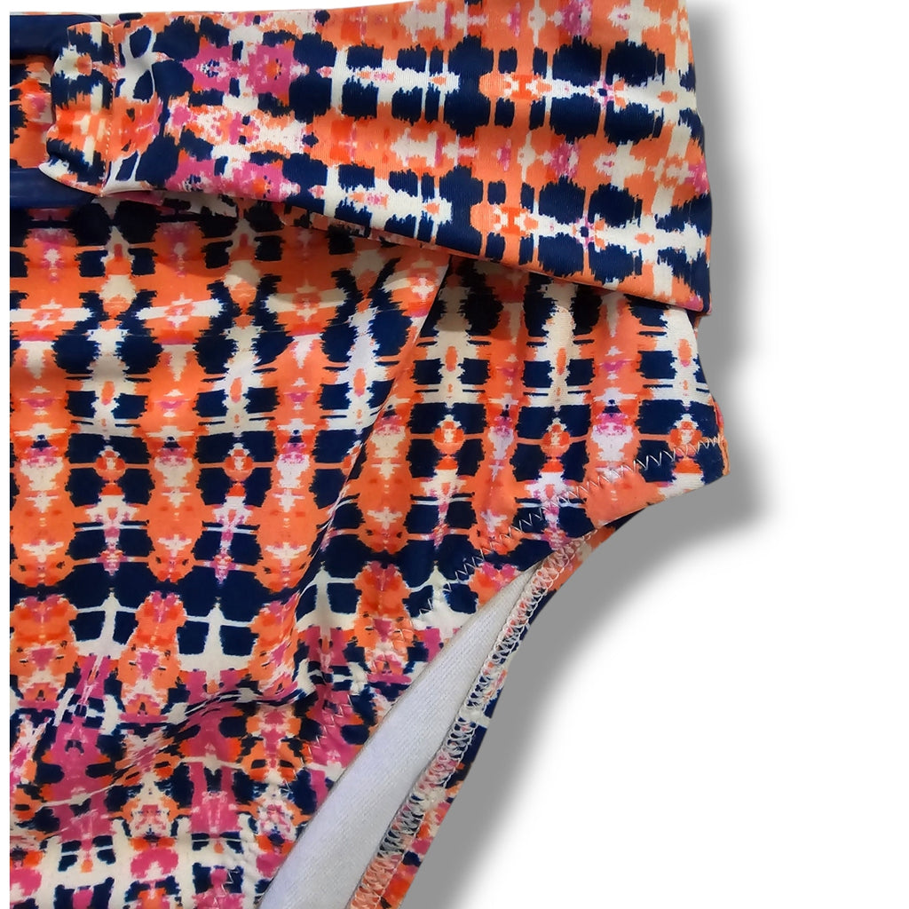 Jessica Simpson Women’s Multicolor High-Leg Faux Belted Bikini Bottom Small NWT