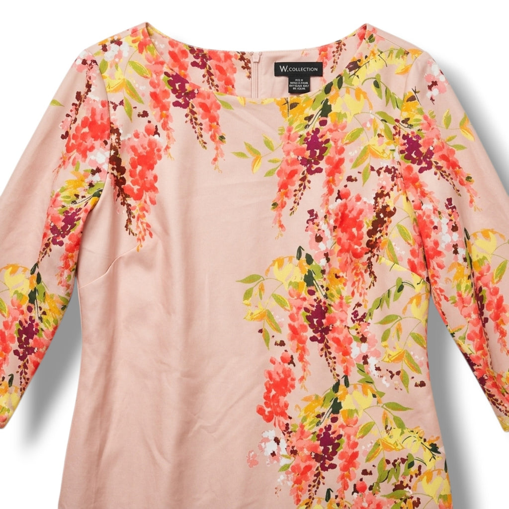 NWT Worthington Women's Size 16 Rose Smoke Floral 3/4 Sleeve Sheath Dress