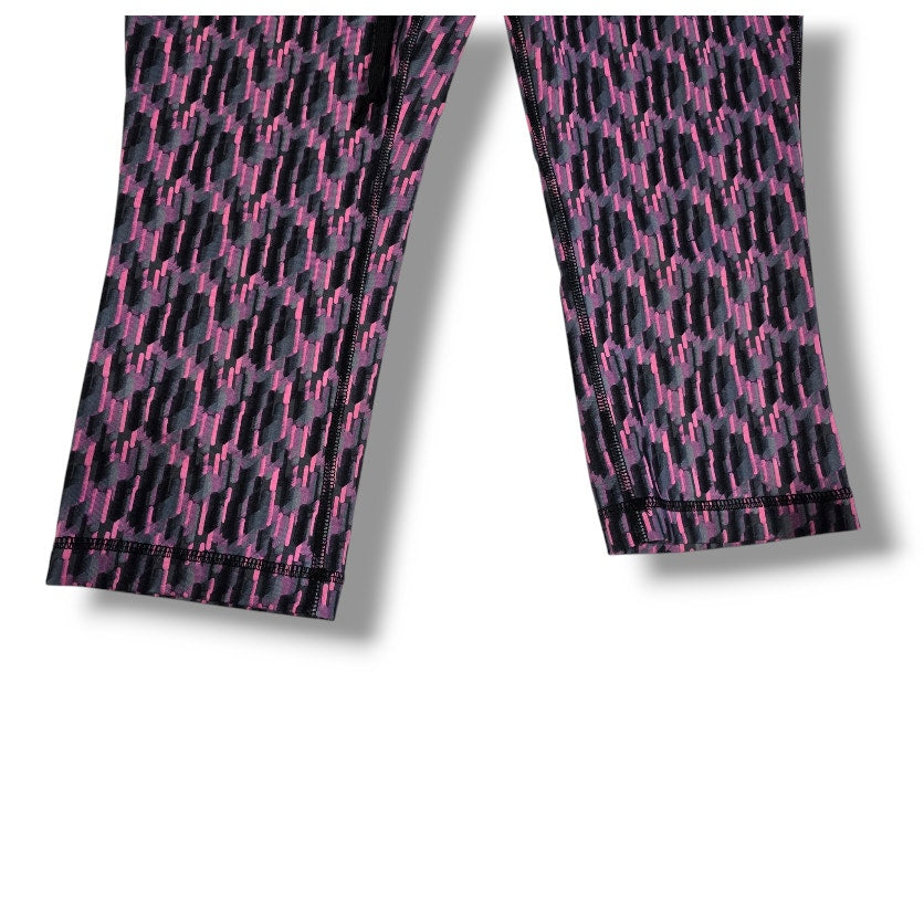 Danskin Women’s Pink Gray Activewear Yoga Capri Leggings – Size XS, Stretch Fit