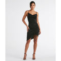 Inspired Hearts Women’s Metallic Black Strapless Ruched Dress Medium NWT