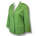 Joan Rivers Women’s Green Military Style Jacket w/ Gold Buttons & Pockets Large