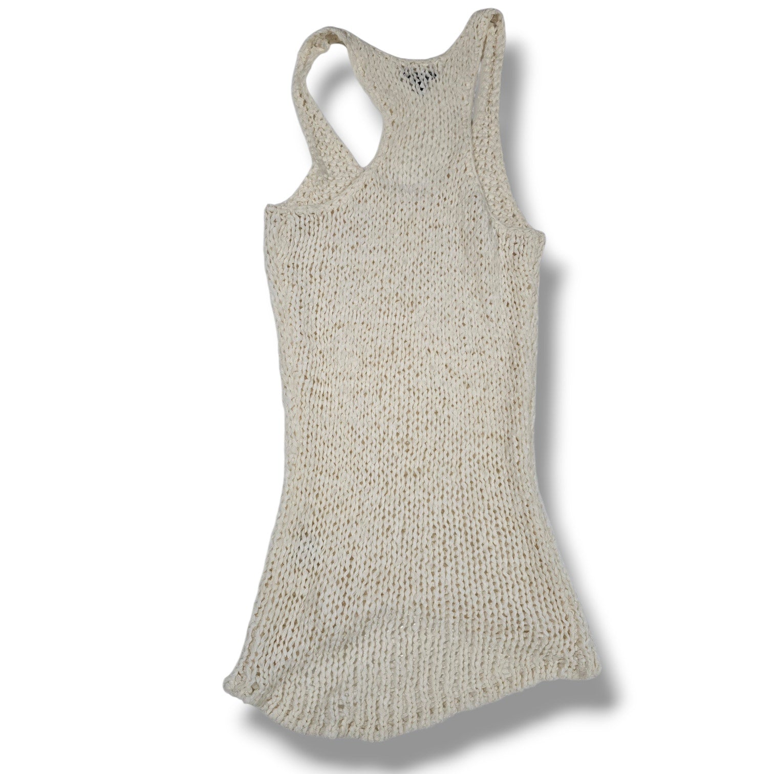 Express women's XS Cream Open Knit Racerback Tank Top