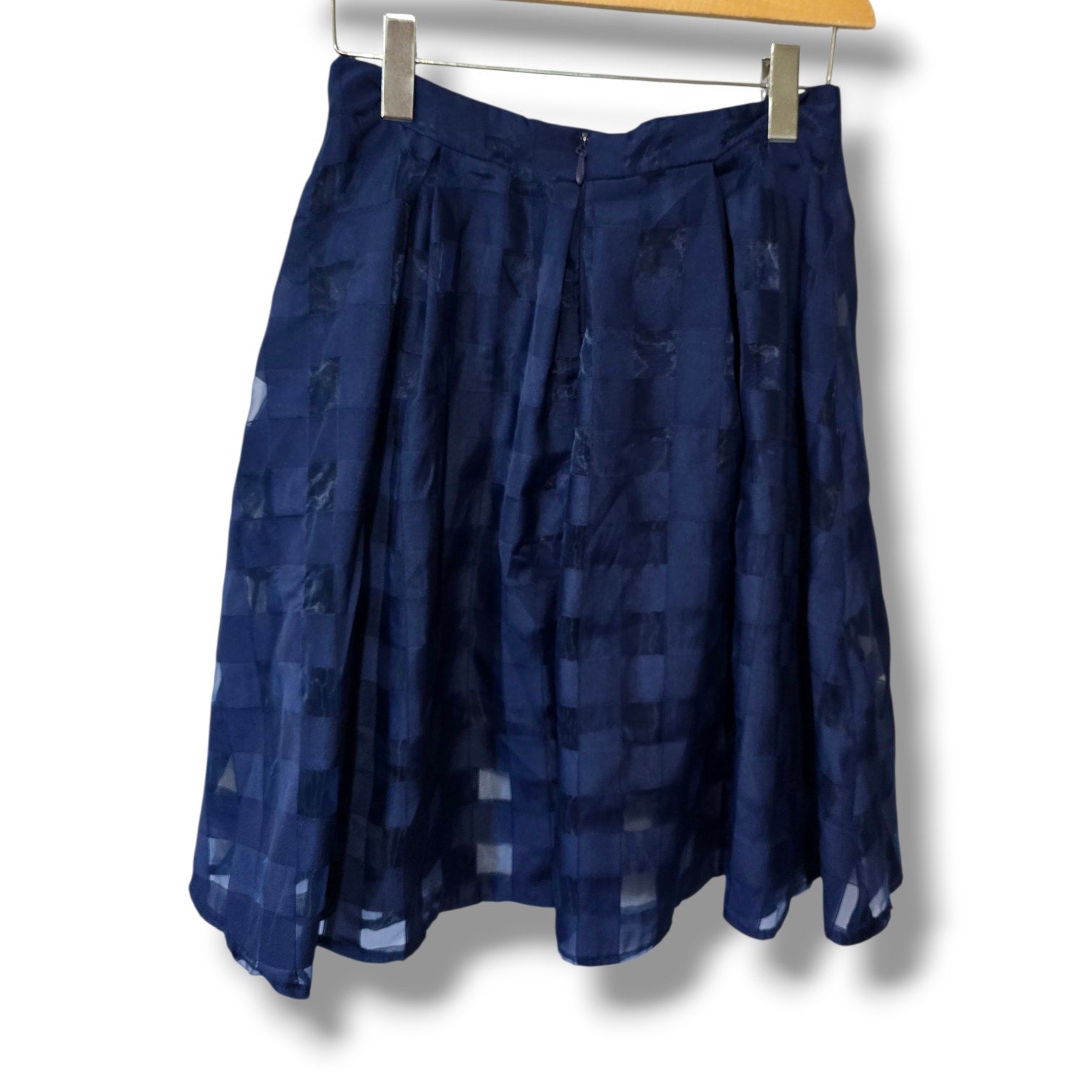 Charlotte Russe Women's Blue Layered A-Line Skirt Women’s Medium Sheer