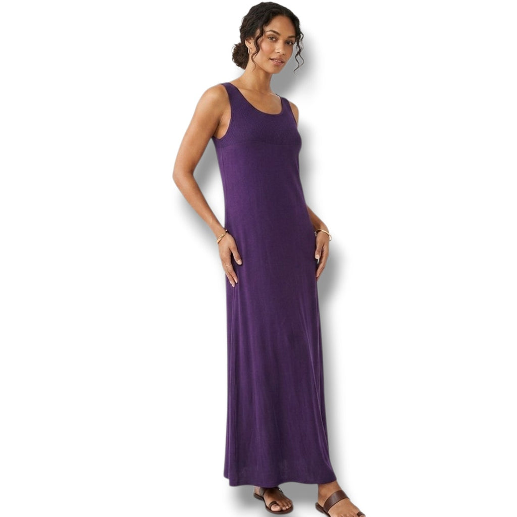 R&M Richards by Karen Kwong Women’s Purple Vintage Sleeveless Maxi Dress Sz 8
