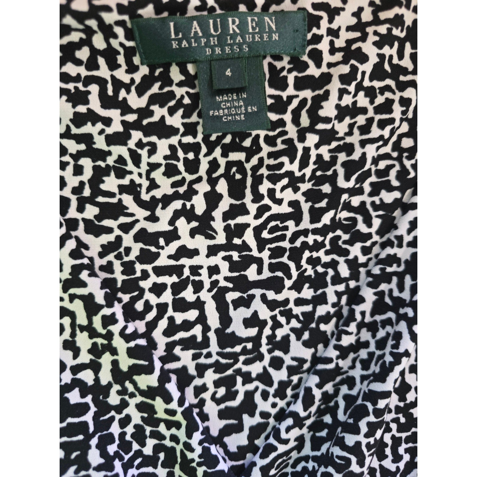 Lauren Ralph Lauren Faux Wrap Animal Print Midi Dress
