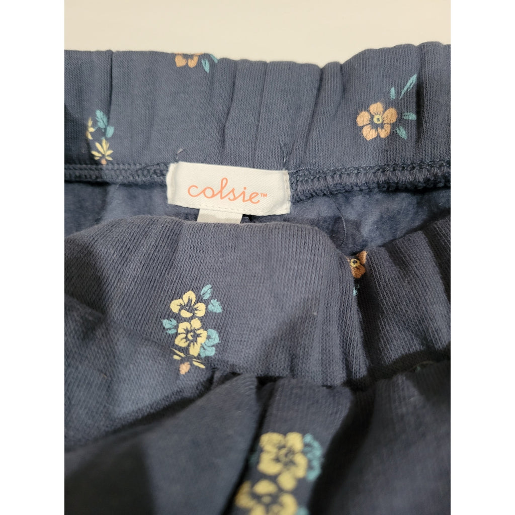 Colsie Women’s Blue Floral Fleece Lounge Shorts with Pockets – Size S (NWT)