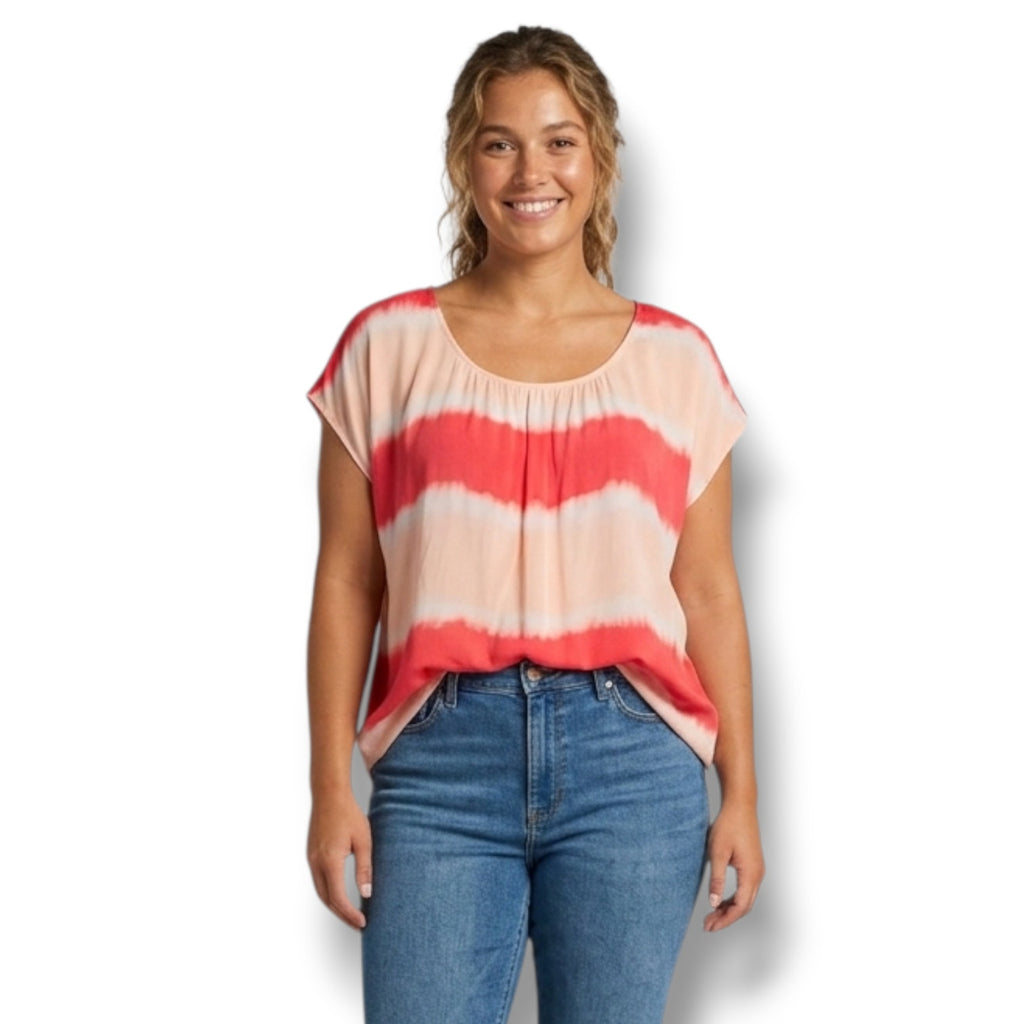Old Navy Women’s Multicolor Ombre Cap Sleeve Blouse XL Rayon
