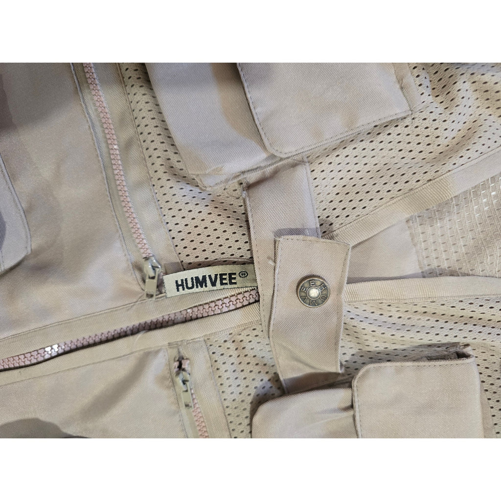 Humvee Men’s Khaki Safari Fishing Camping Utility Vest Cotton Blend Outdoor Gear