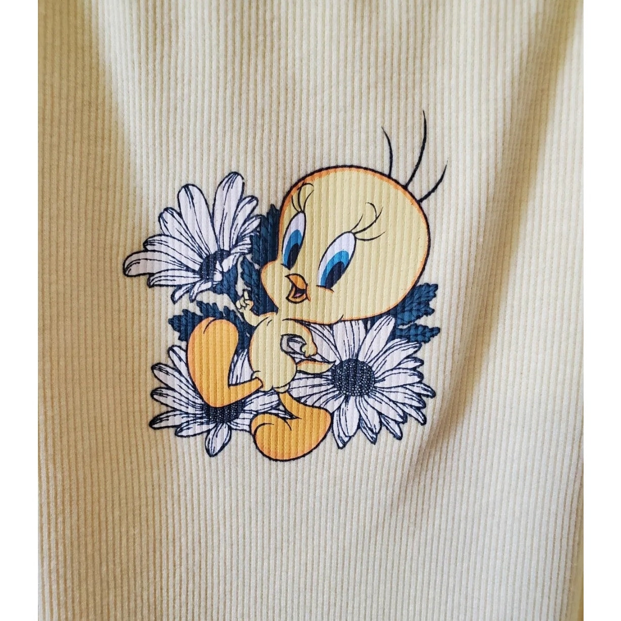 Looney Tunes Tweety Bird Yellow Bodycon Dress – Adjustable Straps – NWT